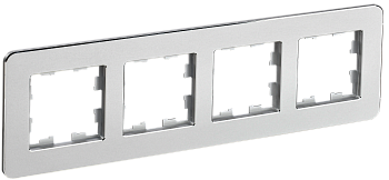BRITE Рамка 4-мест. РУ-4-1-Бр металл алюм. RE IEK