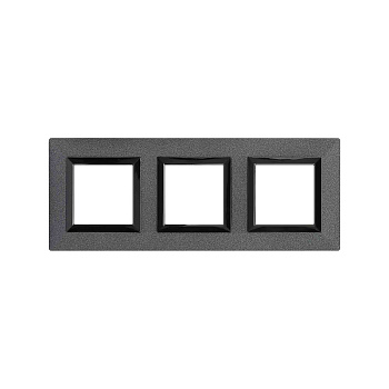 Рамка из металла, "Avanti", графитовая, 3 поста (6 мод.) DKC
