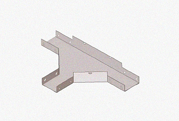 Лоток тройниковый замковый глухой ОТЗГ 100х60 УХЛ1, горячее цинкование, S1,0