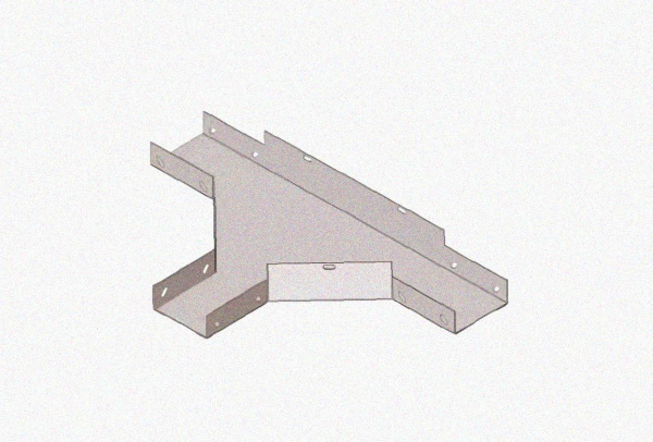 Лоток тройниковый замковый глухой ОТЗГ 100х60 УХЛ1, горячее цинкование, S1,0