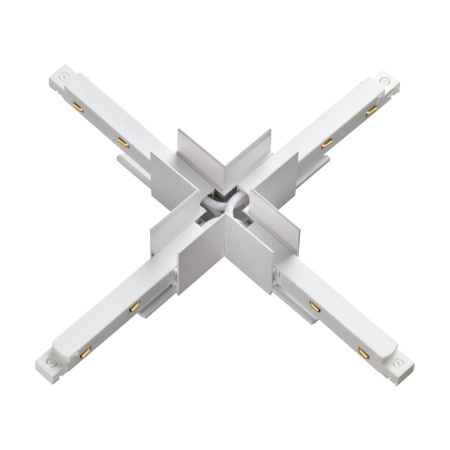 Соединитель с токопроводом для шинопровода Х-образный IP20 48V FLUM белый NOVOTECH
