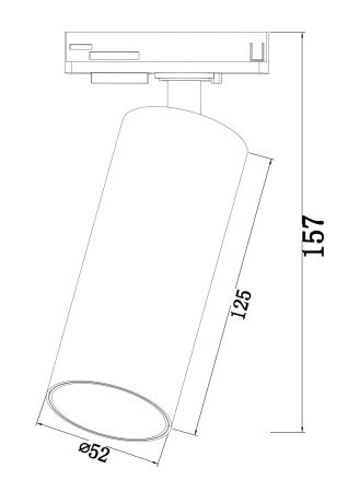 Светильник трековый 12Вт 3000K Черный IP20 Focus LED TR021-1-12B3K Technical