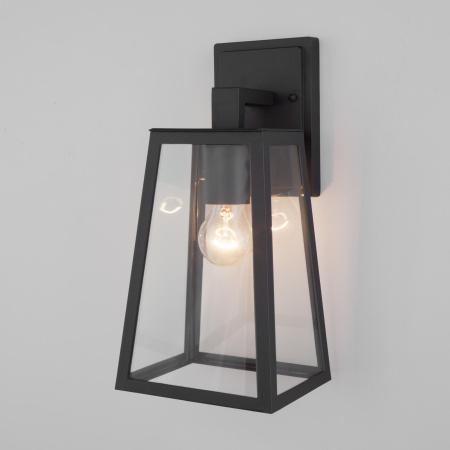 Уличный настенный светильник 1*E27 черный IP33 Germes D (a039868) Elektrostandard
