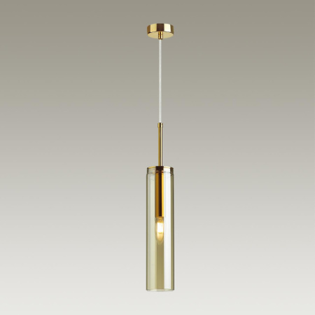 Подвес E14 1*40W KLUM золотой/янтарный ODEON LIGHT