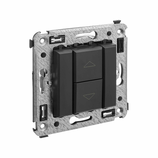 Механизм управления рольставней в стену, "Avanti", "Черный матовый" DKC