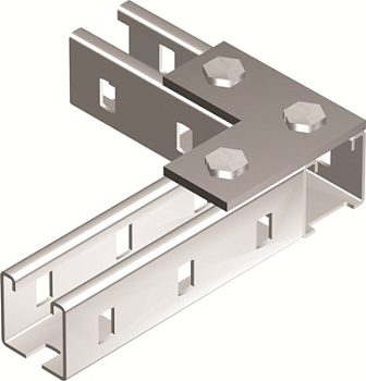 Пластина соединительная L-обр., длина 90х90 мм, 3отв., горячеоцинкованная DKC