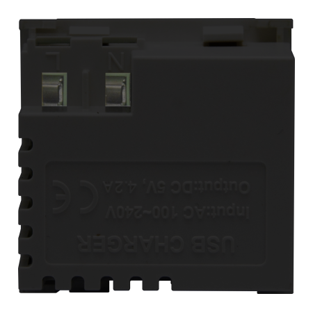 Donel USB зарядное устройство, 4.2A, Type A + C, 2 мод., черн. матовая (45х45мм)