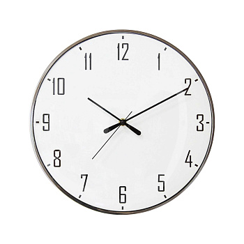 ML200916 Часы настенные, круглые, цвет корпуса серебристый, металл, Ø33см, источник питания 1 батарейка АА(в комплект не входит)(Китай) APEYRON