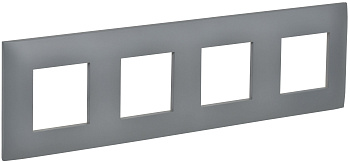 SKANDY Рамка 4-местная SK-F04Gr серый IEK