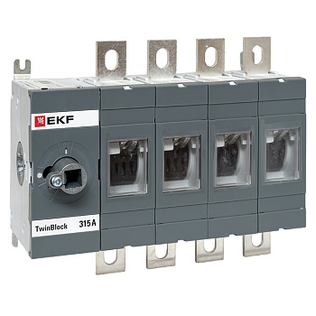 Рубильник 315A 4П без рукоятки управления TwinBlock EKF