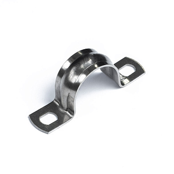 Скоба металлическая двухлапковая СМД(INOX) d19-20 мм (20 шт/уп) Промрукав