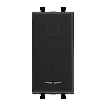 Выключатель двухполюсный модульный, "Avanti", "Черный матовый", 1 модуль DKC