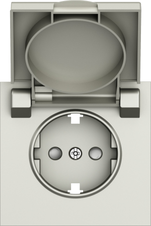 Donel S08 шампань накладка для розетки Schuko с заземлением, с крышкой, 16A 250 В~, серия DB