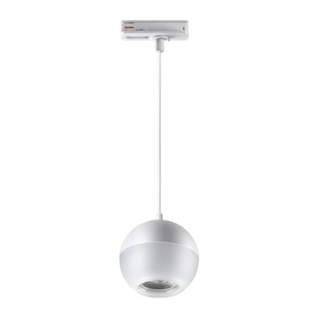 Св-к трековый однофазный,провод 1м IP20 GU10 9W 220V GARN белый NOVOTECH