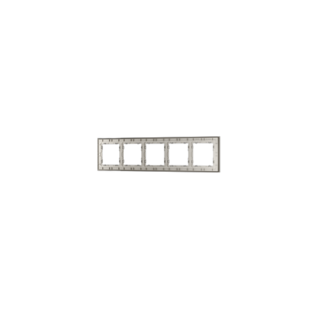 Рамка стеклянная Voltum S70 на 5 постов, (кашемир, стекло)