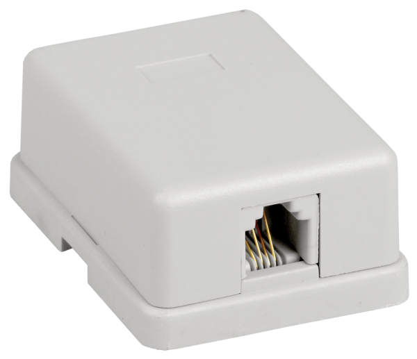 ITK Настенная розетка RJ12 6P4C кат.3 UTP 1-порт белая