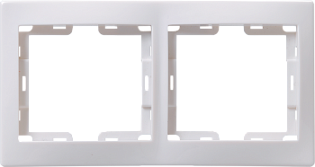 Рамка 2-местная горизонтальная РГ-2-КБ КВАРТА белый IEK
