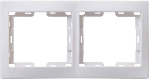 Рамка 2-местная горизонтальная РГ-2-КБ КВАРТА белый IEK