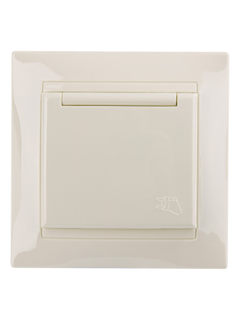 Розетка 2П+З 16А 250В IP44 с крышкой сл. кость "Лама" TDM