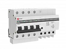 Дифференциальный автоматический выключатель АД-4 6А 10мА (х-ка С, АС, электронный) 4,5кА PROxima EKF