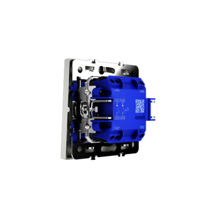 Выключатель с самовозвратом встраиваемый Voltum S70 двухклавишный 10А, (сталь)