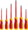 Набор: Губцевый инструмент, диэлектрический, высоковольтный до ~1000В, маслобензостойкая рукоятка, 12предм, Профессионал 2214-H12 ЗУБР