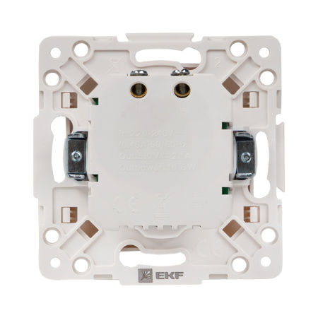 Стокгольм Механизм Розетки USB 2-местной 2,1А белый EKF