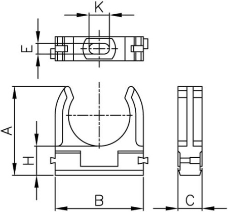 Держатель с защелкой, д.16мм R DKC