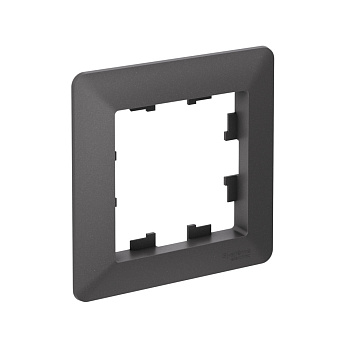 ATLASDESIGN AIR 1-постовая РАМКА, БАЗАЛЬТ/дымчатый черный Systeme Electric