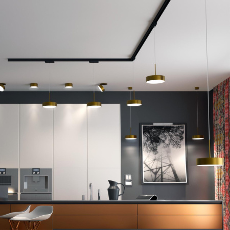 Св-к встр.св/д IP20 LED 24W 4000K 2100Лм 100-265V матовое золото PROMETA NOVOTECH