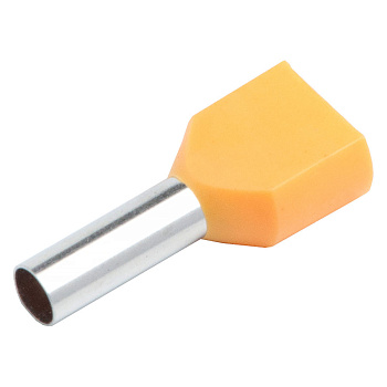 Наконечник-гильза НГИ2 GNGI-E2-2x1-10-50 Желтый, 50 штук General