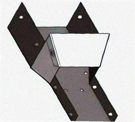 Лоток переходной замковый ЛПЗ 100х100-100х50 УХЛ1, горячее цинкование, S1,5