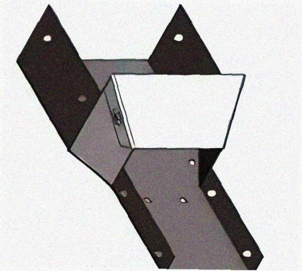 Лоток переходной замковый ЛПЗ 100х100-100х50 УХЛ1, горячее цинкование, S1,5