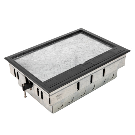 Donel Лючок в пол 24 мод. (12 мод. 45х45 мм.), крышка ABS +гальванизированная стальная вставка