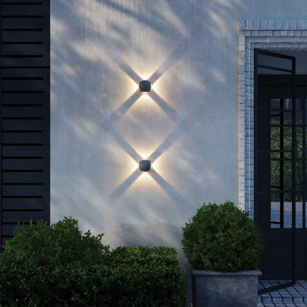 Ландшафтный настенный св-ник IP54 LED 4000K 12W 85-265V CALLE темно-серый NOVOTECH