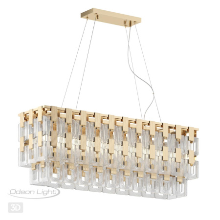 Люстра E14 10*40W BUCKLE золотой/стекло ODEON LIGHT