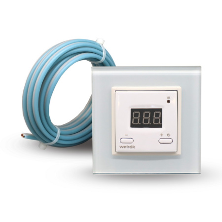 Терморегулятор Welrok ST для рамки LIVOLO с электронным управлением, датчик пола 3 м, цвет белый