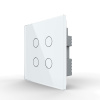 Сенсорный выключатель 4 клавиши 1 пост Белый UK стандарт Livolo