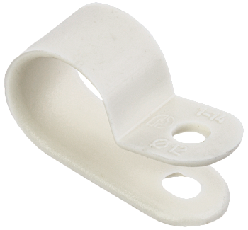 Скоба крепежная 12мм нейлоновая белая (50шт) IEK