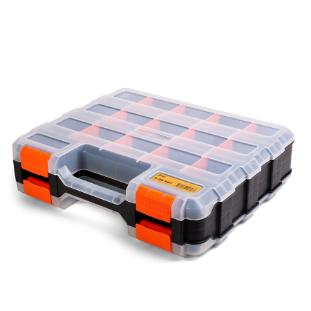 Кейс-органайзер K-08 двухсторонний с 10 отделениями, серия «ПРОФИ» КВТ