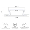 08-02-Б Профиль алюминиевый для светодиодной ленты, анод., встраиваемый, белый, 22х6мм, 2м, шир. ленты до 10мм, индивидуальная упаковка (рассеиватель 