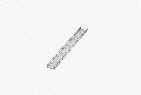 Лоток замковый перфорированный ЛМЗ 200х80х2500 УТ1,5, оцинкованный лист, S0,8