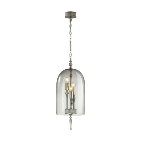 Подвес E14 3*40W BELL серебрист.с патиной/дымчатый/стекло ODEON LIGHT