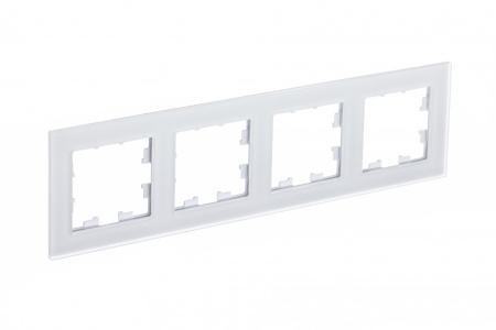 ATLASDESIGN NATURE Рамка универсальная 4-м матовое стекло  белый IP20 Schneider Electric