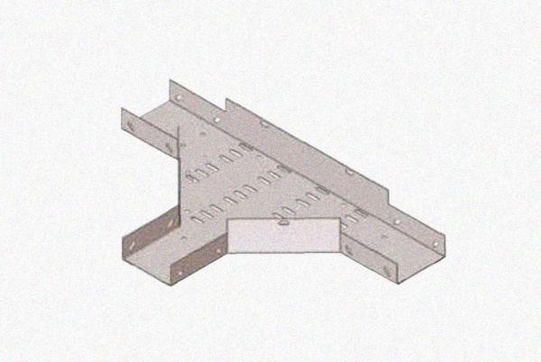 Лоток тройниковый замковый перфорированный ОТЗ 400х60 УХЛ1, горячее цинкование, S1,5