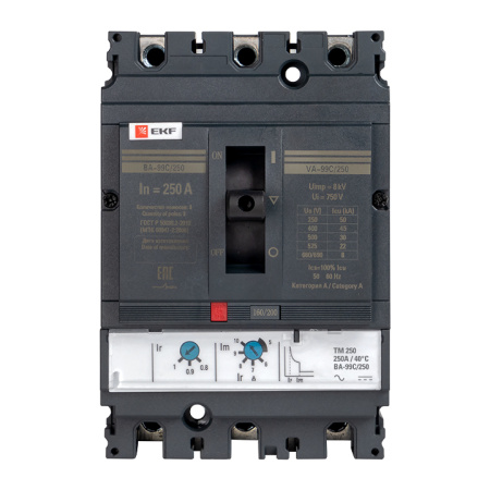 Выключатель автоматический ВА-99C (Compact NS) 250/250А 3П 45кА EKF PROxima 3 250А С 45кА ВА-99C (Compact NS) EKF