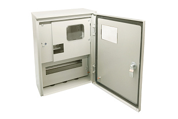 Корпус металлический ЩУ-1ф/1-0-12 IP66 (ЩУРН-1/12 IP66)  с опломбировкой счётчика (395х310х165) TDM