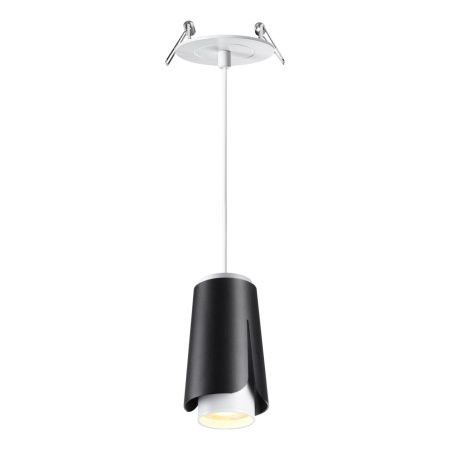 Св-к встр.,провод 2м IP20 GU10 9W 220V TULIP черный NOVOTECH