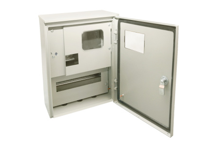 Корпус металлический ЩУ-1ф/1-0-12 IP66 (ЩУРН-1/12 IP66)  с опломбировкой счётчика (395х310х165) TDM