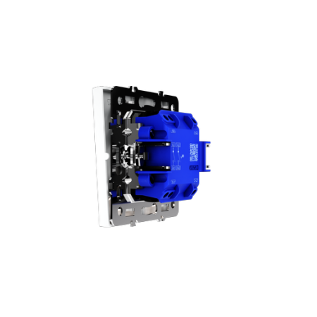 Выключатель встраиваемый Voltum S70 двухклавишный с подсветкой 10А, (белый матовый)